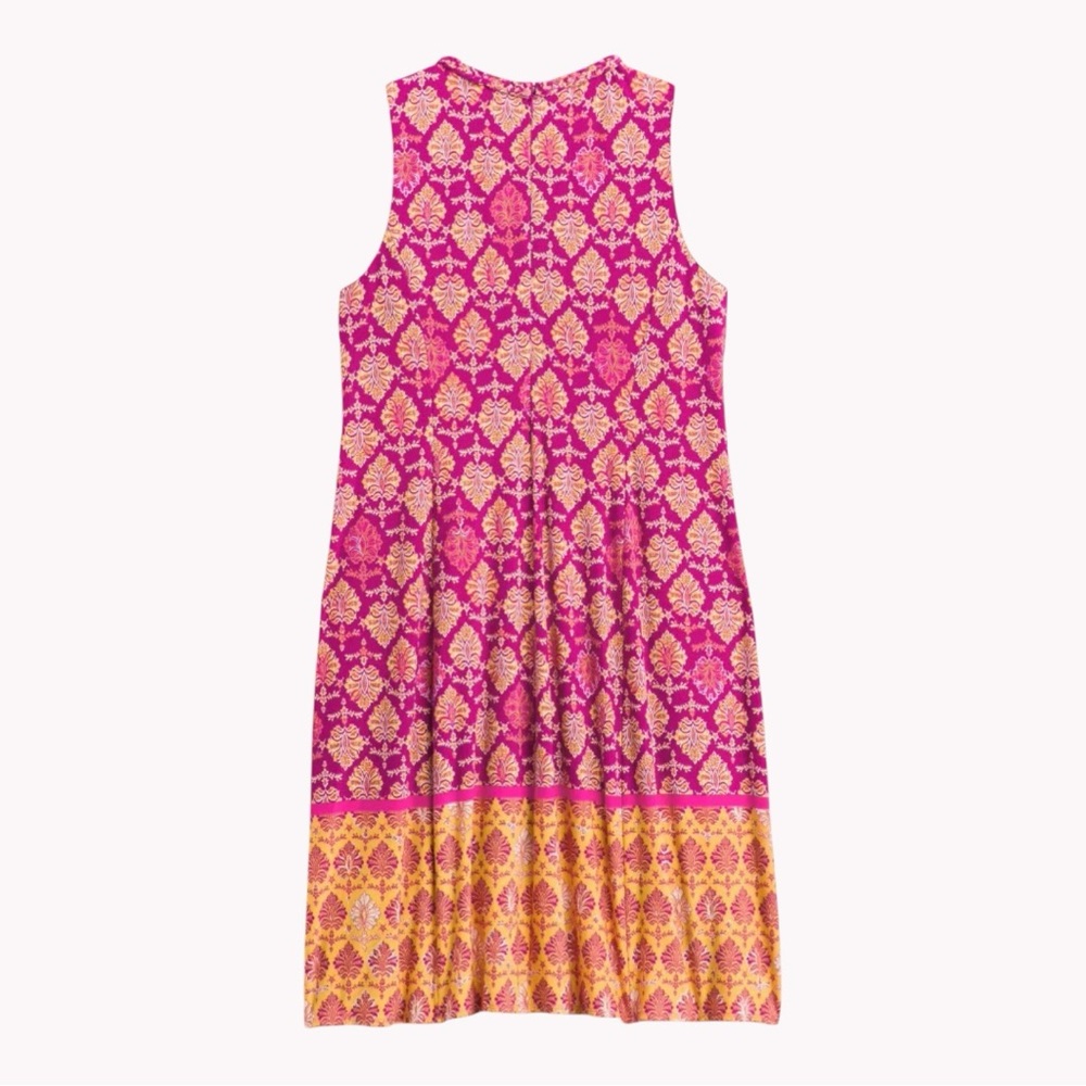 Anthropologie Wisp CYNDIE Pink and Orange Jersey Knit Dress 18W - Picture 2 of 4
